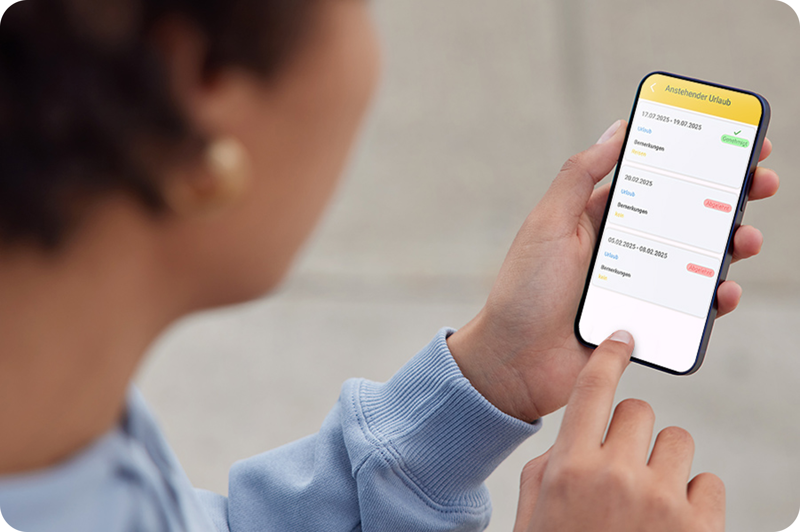 YellowTime Mobile App – Urlaubsantrag und Abwesenheiten